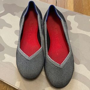 Birdseye gray round toe Rothy’s flats